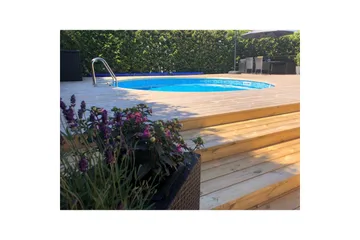 Stålveggspool Planet Pool Premium Rund Ø 3,5 m, Persia Blå, 1,5 m - Ø 3,5 m, Persia Blå, 1,5 m - Hage - Utendørsbad - Basseng - Frittstående basseng