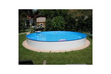 Stålveggspool Planet Pool Premium Rund Ø 3,5 m, Persia Blå, 1,5 m - Ø 3,5 m, Persia Blå, 1,5 m - Hage - Utendørsbad - Basseng - Frittstående basseng