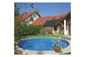 Stålveggspool Planet Pool Premium Rund Ø 3,5 m, Persia Blå, 1,5 m - Ø 3,5 m, Persia Blå, 1,5 m - Hage - Utendørsbad - Basseng - Frittstående basseng