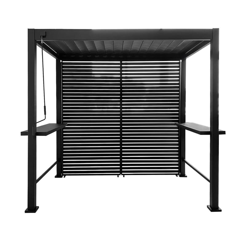 Bakvegg til paviljong HOME4YOU Mirador Bbq Mørk grå, Mørkegrå
