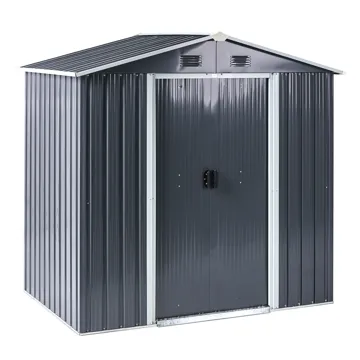 Hagebod Cirella 118x194 cm - Grå/hvit - Hage - Uterom & feriehus - Lagringshus & boder - Verktøybod
