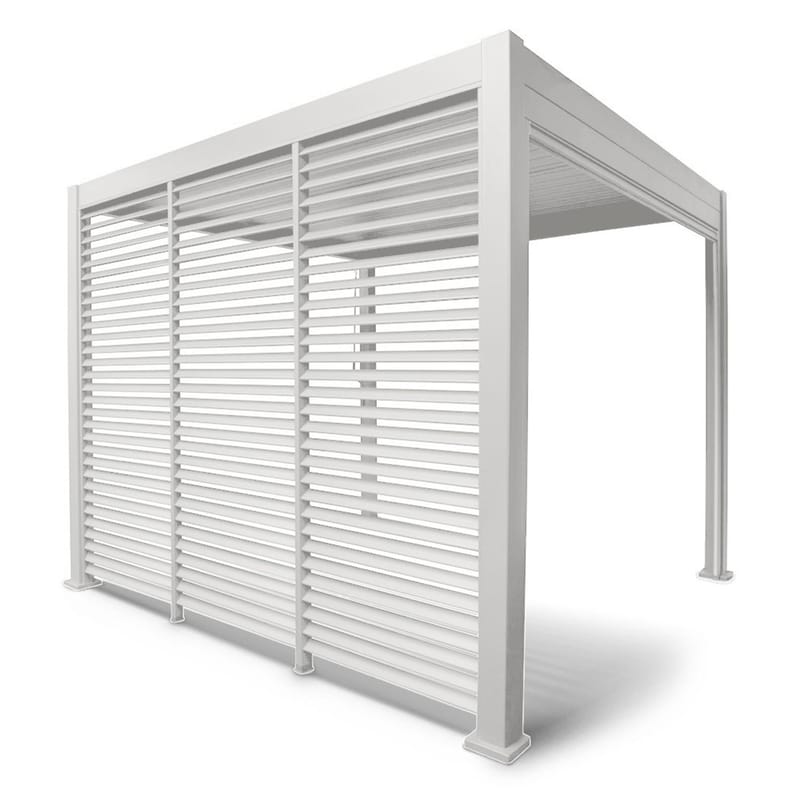 Lamellvegg til paviljong HOME4YOU Mirador-111 123,5 cm hvit, Hvit