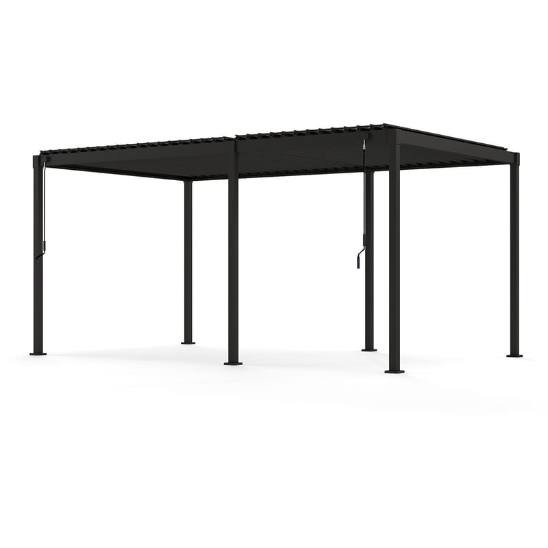 Lysthus HOME4YOU Mirador-80 mørk grå 3x5 m - Mørkegrå - Hage - Uterom & feriehus - Lysthus & gazebo