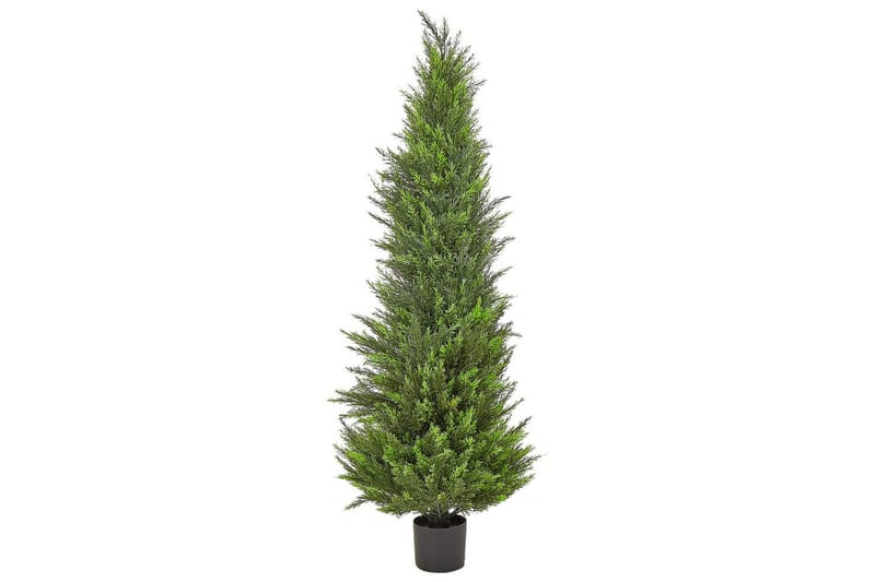 Konstgjord växt Beliani Cedar Tree 50x50x153 cm Green||Dark colored wood