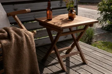 Kenya kafébord 70 cm utendørs - Mørk natur - Hagemøbler - Balkong - Balkongmøbler - Balkongbord