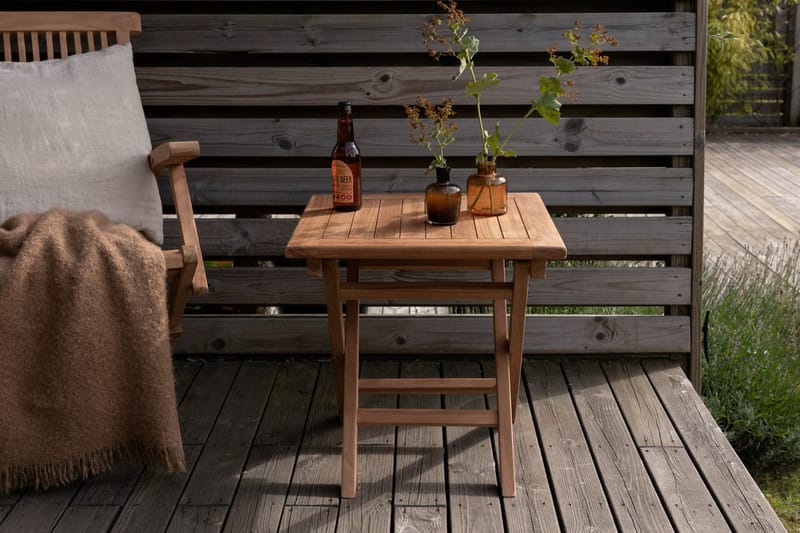 Kenya kafébord 70 cm utendørs - Mørk natur - Hagemøbler - Balkong - Balkongmøbler - Balkongbord