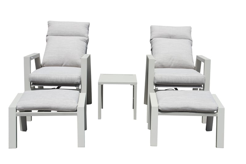 Palermo Hagemøbelgruppe Relax med sidebord - Beige - Hagemøbler - Balkong - Balkongmøbler - Balkonggrupper