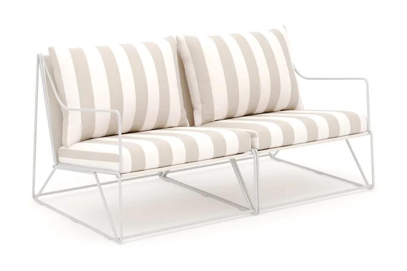 Usteryd 2-seters Loungesofa, Beige/Stripet