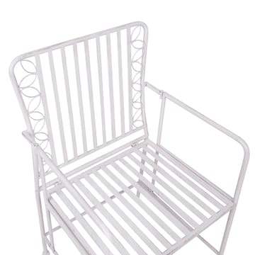 Stol HOME4YOU Jasmine antikk hvit metall - antik hvit - Hagemøbler - Balkong - Balkongmøbler - Balkongstoler