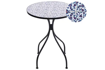 Trädgårdsbord Beliani Camprena Black||blue||White - Hagemøbler - Balkong - Balkongmøbler - Balkongbord