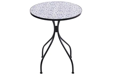 Trädgårdsbord Beliani Camprena Black||blue||White - Hagemøbler - Balkong - Balkongmøbler - Balkongbord