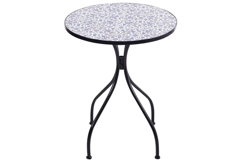 Trädgårdsbord Beliani Camprena Black||blue||White - Hagemøbler - Balkong - Balkongmøbler - Balkongbord