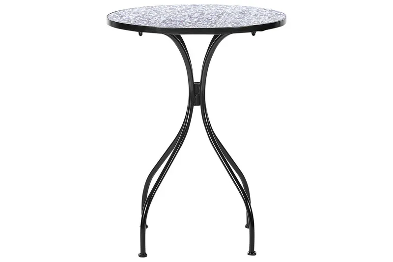Trädgårdsbord Beliani Camprena Black||blue||White - Hagemøbler - Balkong - Balkongmøbler - Balkongbord