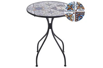 Trädgårdsbord Beliani Civita Black||blue||Brown - Hagemøbler - Balkong - Balkongmøbler - Balkongbord