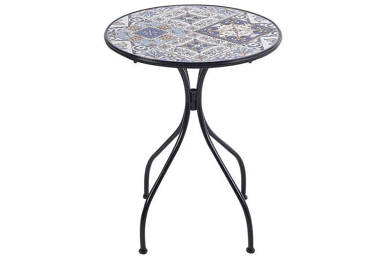 Trädgårdsbord Beliani Civita Black||blue||Brown - Hagemøbler - Balkong - Balkongmøbler - Balkongbord