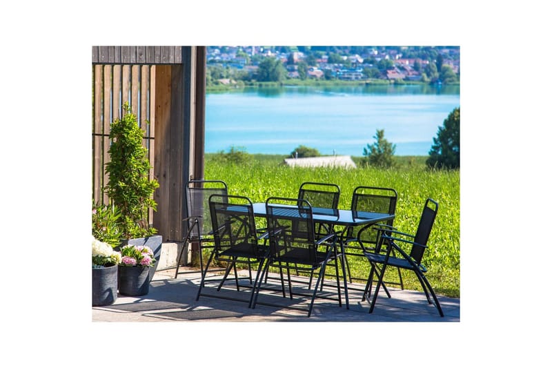 Trädgårdsbord Beliani Livo Black - Hagemøbler - Balkong - Balkongmøbler - Balkongbord