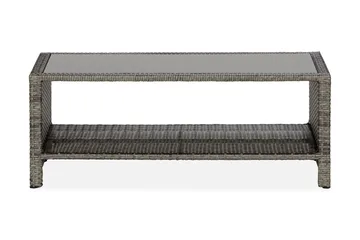 Bahamas Bord med Hylle 113x58 cm - Grå - Hagemøbler - Hagebord - Loungebord & Sofabord utendørs