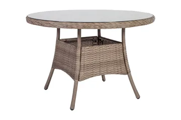 Bord TOSCANA D110xH73cm gråbeige - Hagemøbler - Hagebord - Spisebord ute