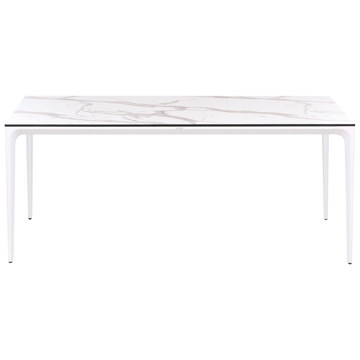 Spisebord utendørs Sovareto 90x180 cm marmoreffekt - Hvit - Hagemøbler - Hagebord - Spisebord ute