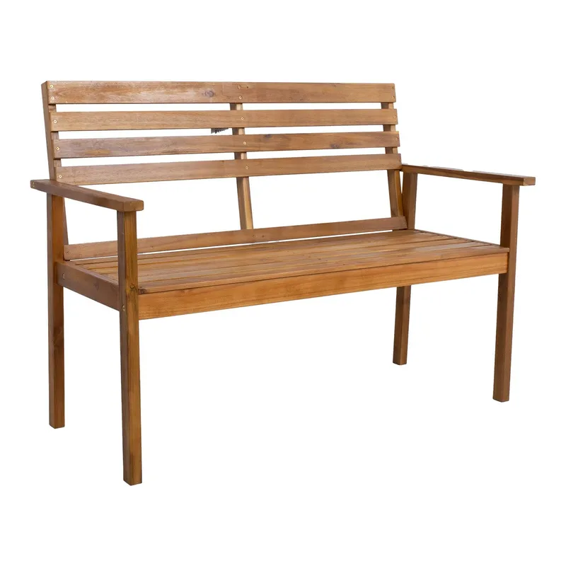 Benk HOME4YOU Fortuna 123x61,5x90 cm Akasie, brun
