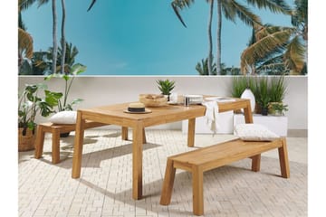 Coteto 3-seters Sittebenk 160 cm - Akasie - Hagemøbler - Utesofa - Benker
