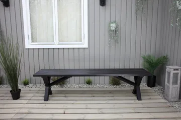 Lietinna Utebenk 180 cm - Svart - Hagemøbler - Utesofa - Benker