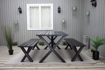 Lietinna Utebenk 180 cm - Svart - Hagemøbler - Utesofa - Benker