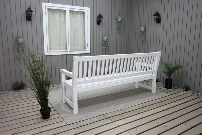 Rimforsa Hagesofa - Hvitglasert Furu - Hagemøbler - Utesofa - Benker
