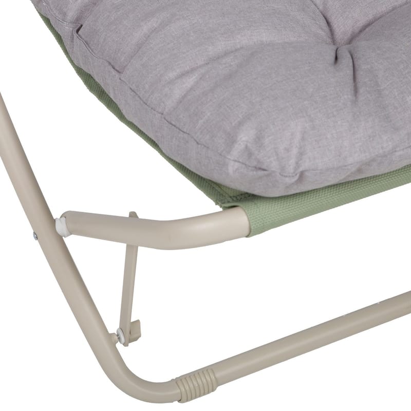 Hvilestol HOME4YOU Piper med kalesje beige - Beige - Hagemøbler - Stoler & Lenestoler - Solstoler - Strandstol