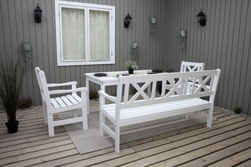 Europe Utesofa 3-seter - Hvit - Hagemøbler - Utesofa - Benker