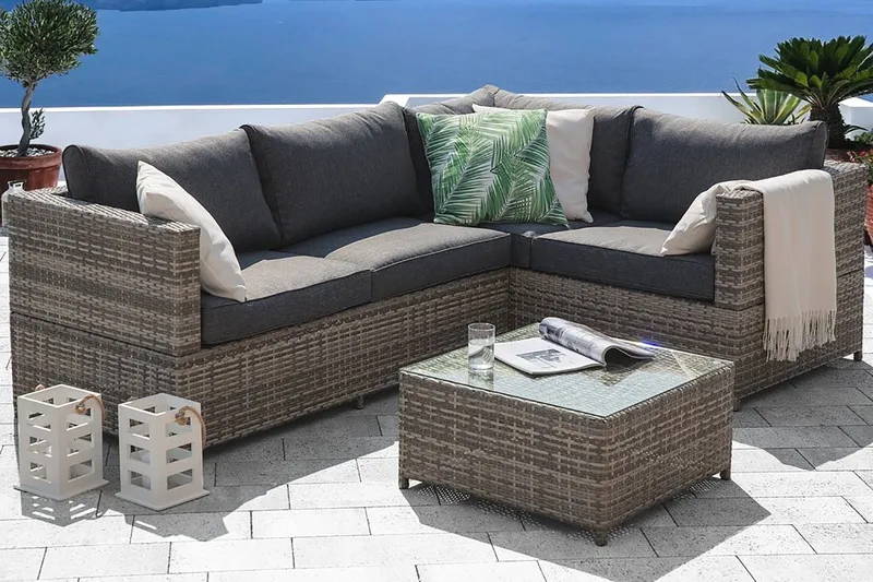 Avola Loungegruppe 212 cm, Grå