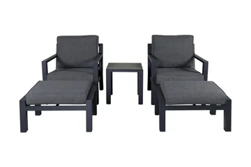 Barcelona Loungegruppe - Svart - Hagemøbler - Loungemøbler - Loungesett