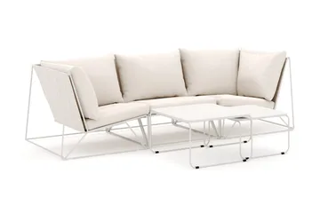 Usteryd utendørs rett 3-seters sofa - Beige/Beige - Hagemøbler - Loungemøbler - Sofagruppe utendørs