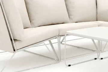 Usteryd utendørs rett 3-seters sofa - Beige/Beige - Hagemøbler - Loungemøbler - Sofagruppe utendørs