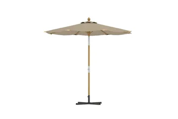 Cerox parasoll 270 cm utendørs - Beige - Hagemøbler - Solbeskyttelse - Parasoller - Baliparasoll