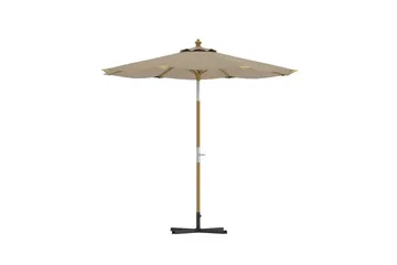 Cerox parasoll 270 cm utendørs - Beige - Hagemøbler - Solbeskyttelse - Parasoller - Baliparasoll
