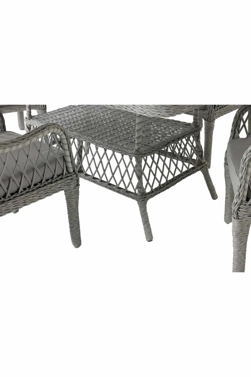 Hagebord- og stolesett Atelier Del Sofa Hisar 4+1 (52 x 78 x 56 cm) Grå 5 deler - Hagemøbler - Hagegruppe - Spisegrupper hage