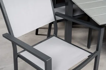 Levels Matgruppe 225-325 cm Rektangulær med 10 Copacabana Stoler - Grå - Hagemøbler - Hagegruppe - Spisegrupper hage