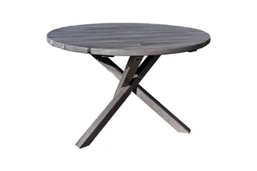 Utendørs møbelgruppe Ø 112 cm bord & 4 Belize grå stoler Grå - Grå - Hagemøbler - Hagegruppe - Spisegrupper hage