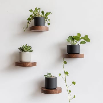 Dekorativ vegghylle i tre Hanah Home Rafte (12 x 1,9 x 12 cm) Modell fire hylle - Hus & oppussing - Bygg - Gulv, vegg & tak - Gulv & veggkledning - Veggplater