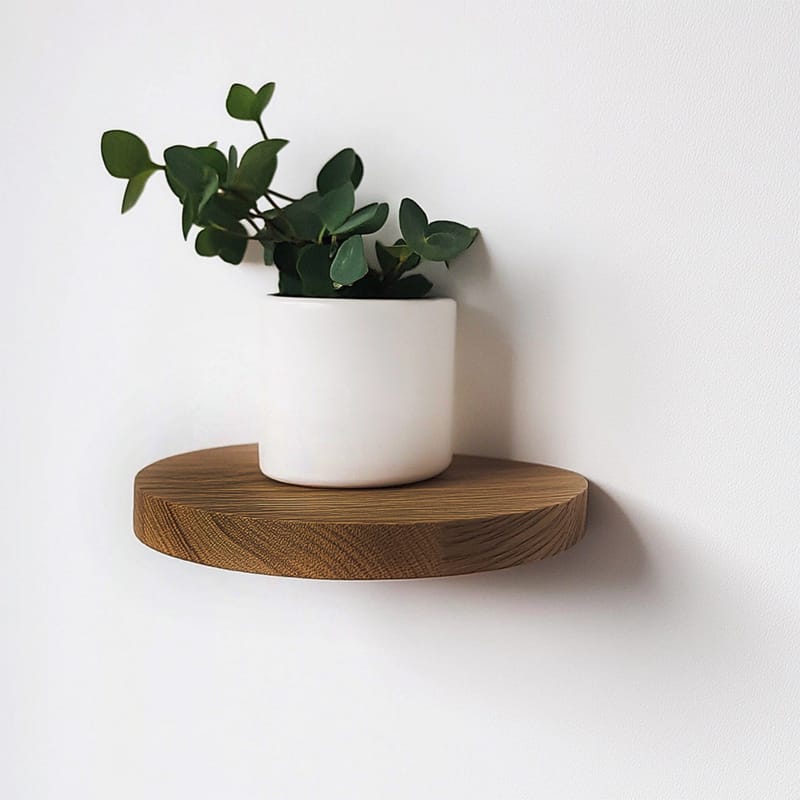 Dekorativ vegghylle i tre Hanah Home Rafte (12 x 1,9 x 12 cm) Modell fire hylle - Hus & oppussing - Bygg - Gulv, vegg & tak - Gulv & veggkledning - Veggplater