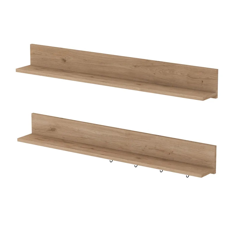 Vegghylle Wallxpert Bren (120 x 15 x 14,8 cm) Valnøtt - valnøtt - Hus & oppussing - Bygg - Gulv, vegg & tak - Gulv & veggkledning - Veggplater