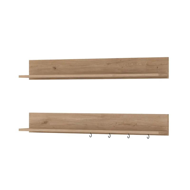 Vegghylle Wallxpert Bren (120 x 15 x 14,8 cm) Valnøtt - valnøtt - Hus & oppussing - Bygg - Gulv, vegg & tak - Gulv & veggkledning - Veggplater