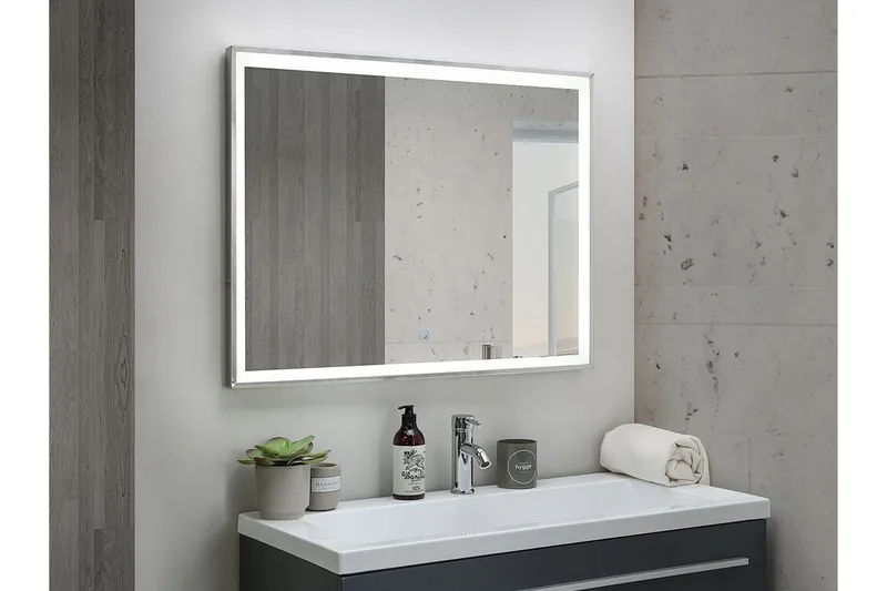 Tooms Speil LED 60x80 cm, Sølv