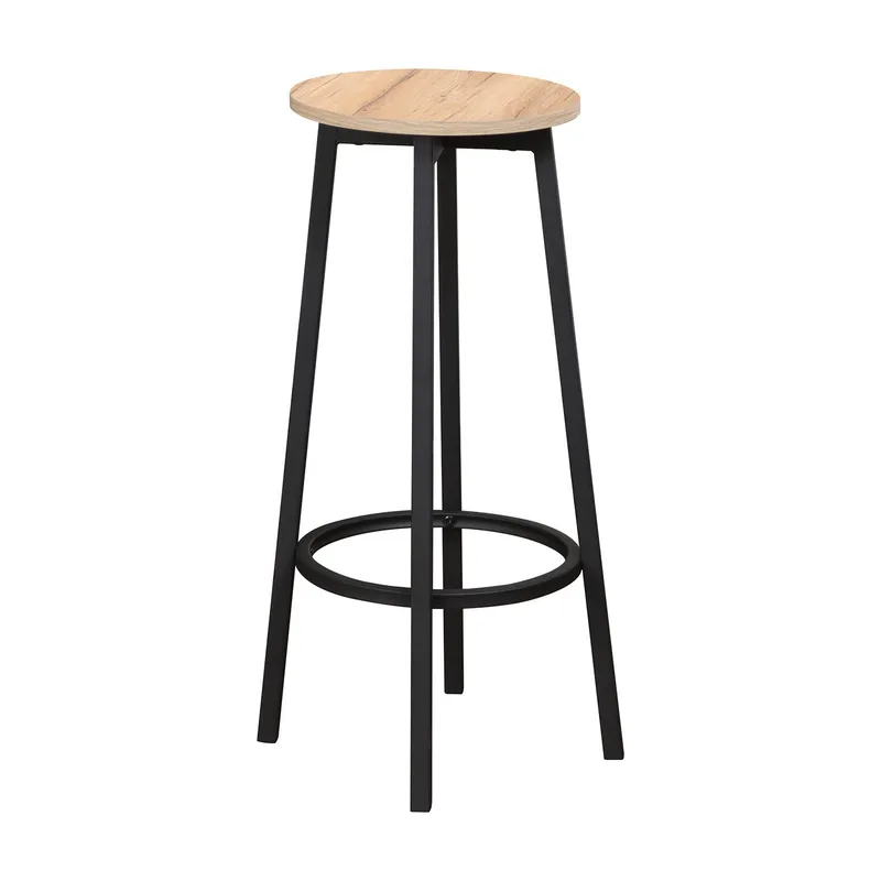 Barstol HOME4YOU Hannes 38x38x70 cm rustikk melamin, brun