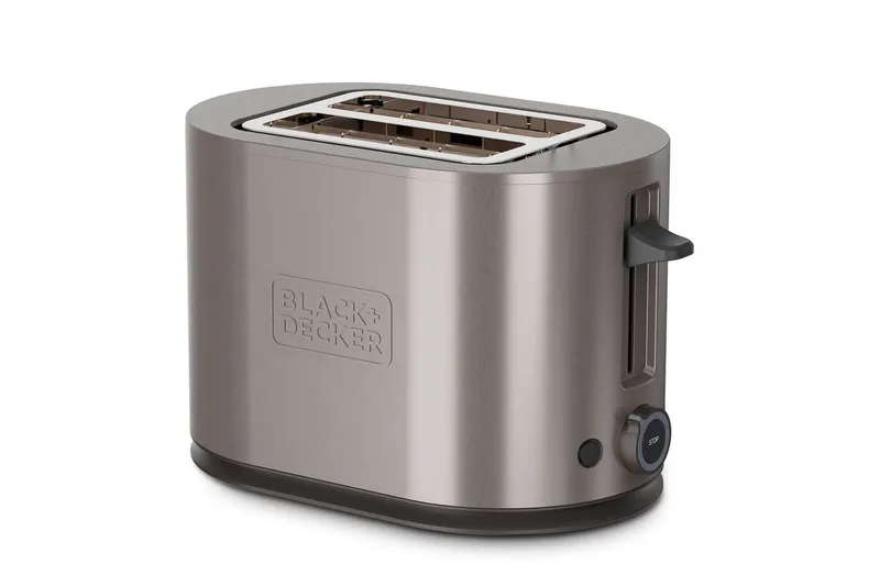 Brødrister Black+Decker 2 rom rustfritt 900W stål