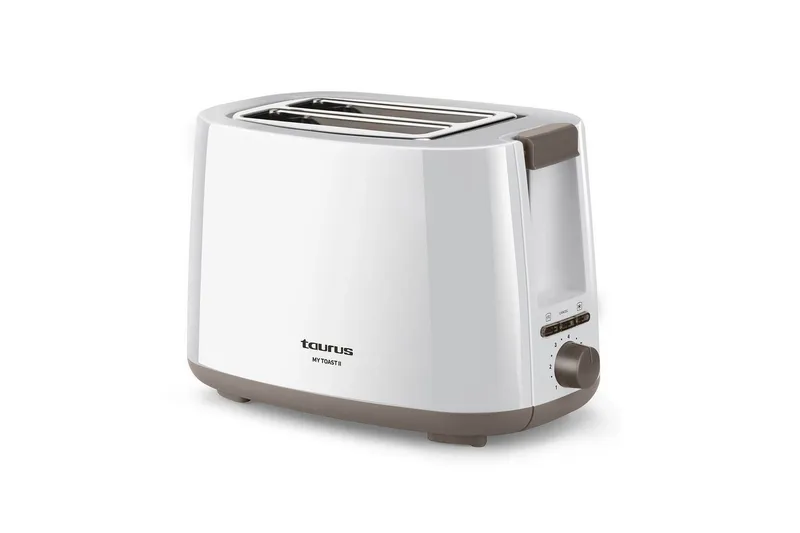 Brødrister Taurus Mytoast II 2 Spalter Hvit, Sølv