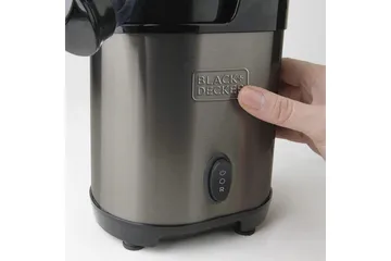 Juicepresse Black+Decker Slow Juicer BXJE200E Børstet Rustfritt Stål - Grå - Husholdning - Matlaging & Baking - Kjøkkenutstyr
