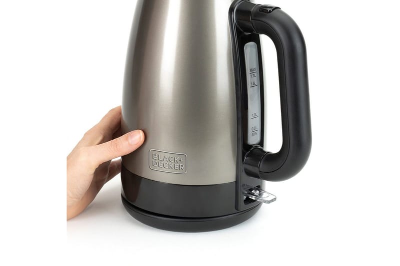 Vannkoker Black+Decker 2200W 1,7L Børstet Rustfritt Stål - Sølv - Husholdning - Matlaging & Baking - Kjøkkenutstyr