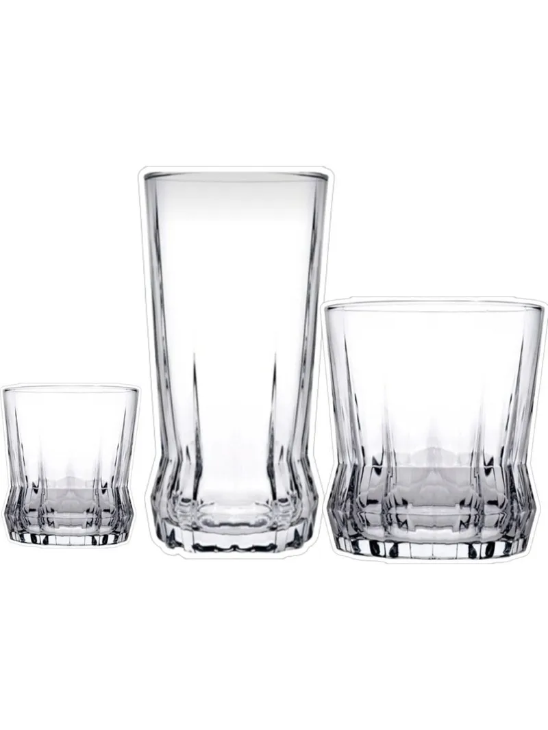 Glassett (18 deler) Opviq Gaia (7 x 7 x 14 cm) Transparent, Transparent